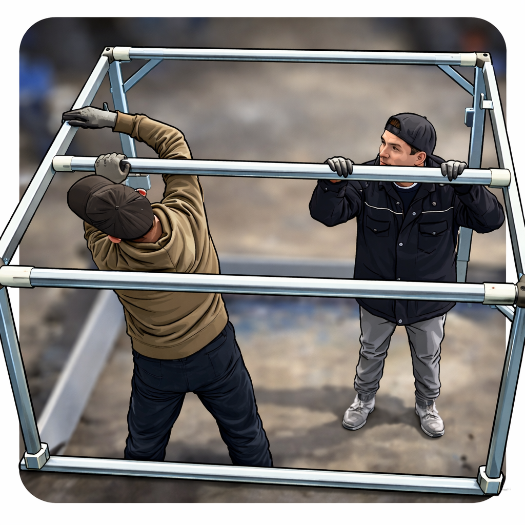 Montage Planengestell