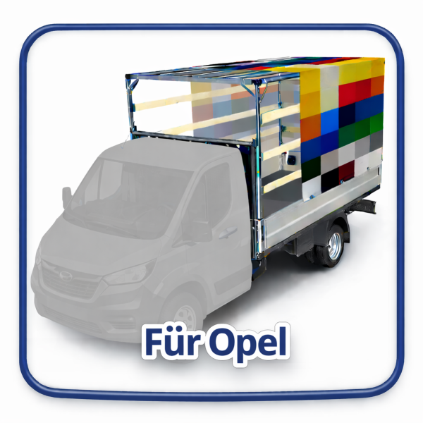 Plane mit Spriegel für Opel