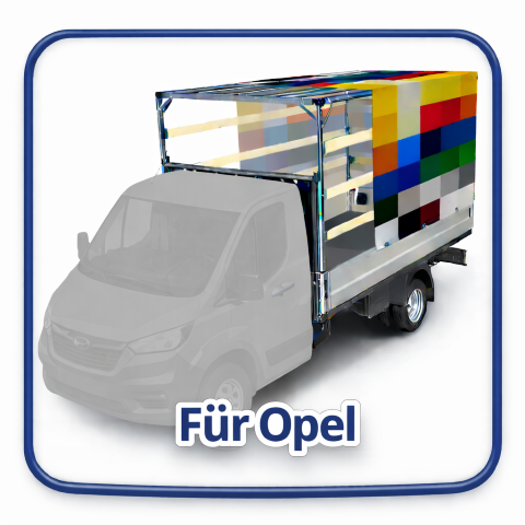 Plane mit Spriegel für Opel